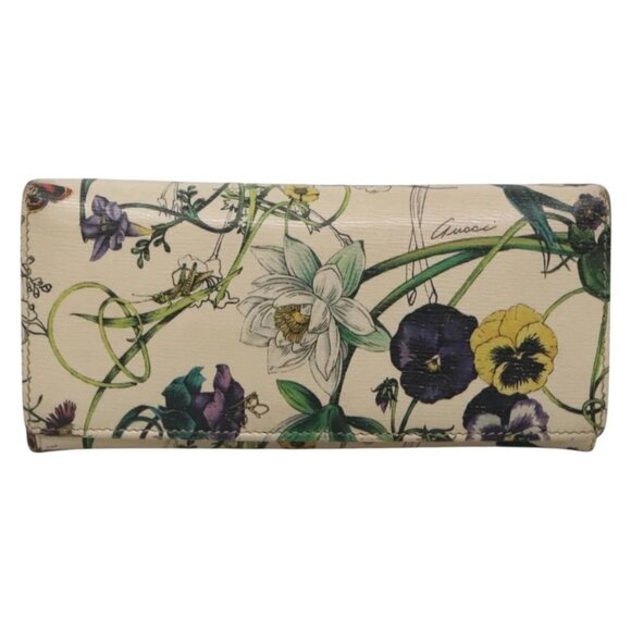 GUCCI Long Wallet Leather Ivory Silver Auth 140424 - Picture 8 of 13